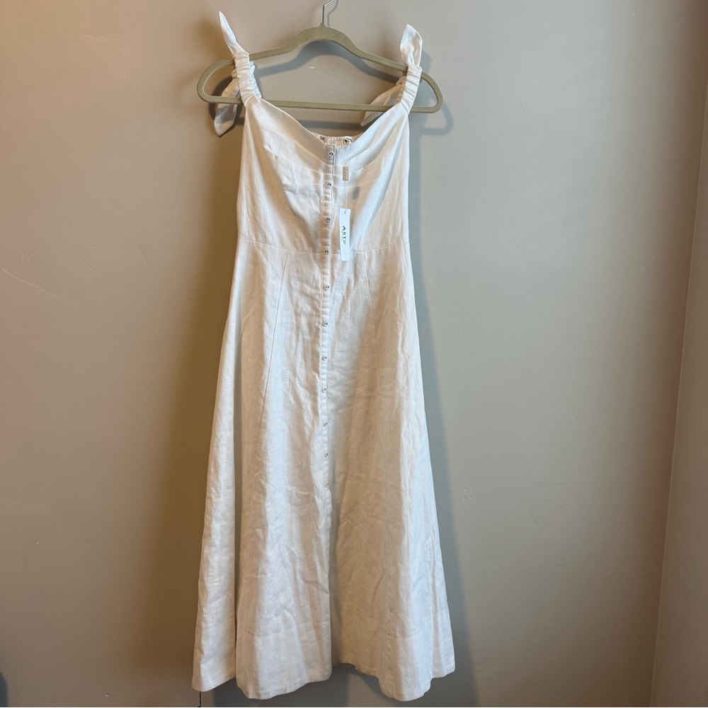 ASTR the label white linen dress